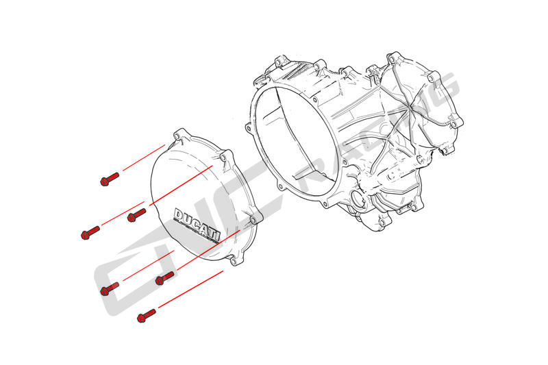 Kit viti cover frizione Ducati Panigale - Titanio